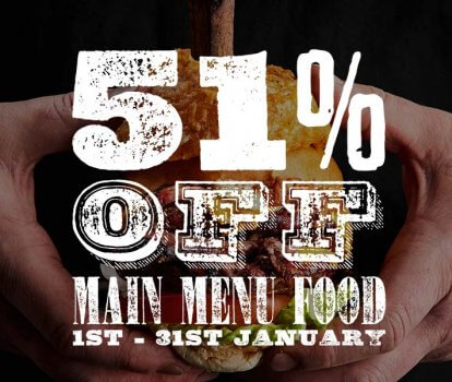51% off food in January